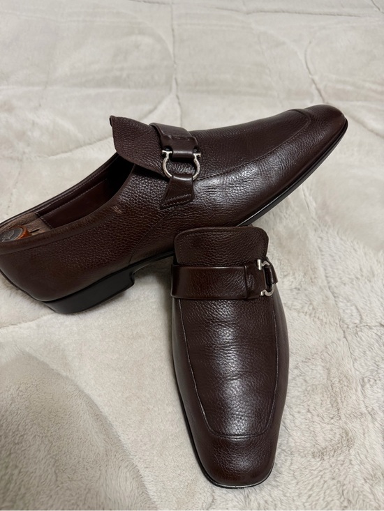 $990 Ferragamo Gancini Horse-bit Brown Leather Slip-On Loafers Shoes 7.5 8.5 9 main image 10